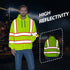 Class 3 Two Tone Reflective Tape Safety Hoodie | Safety yellow